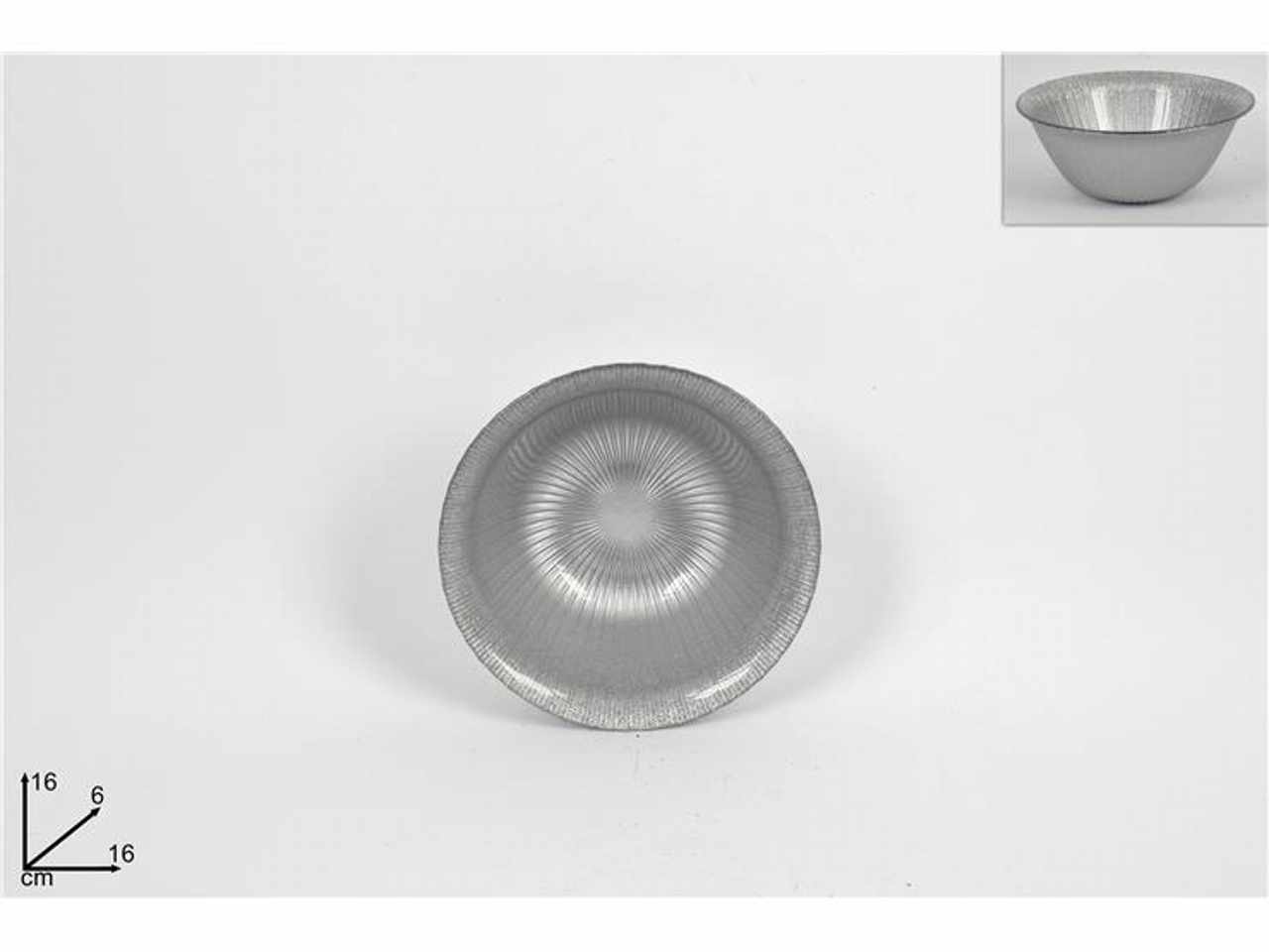 COPPETTA VETRO 16CM SILVER CM003369C