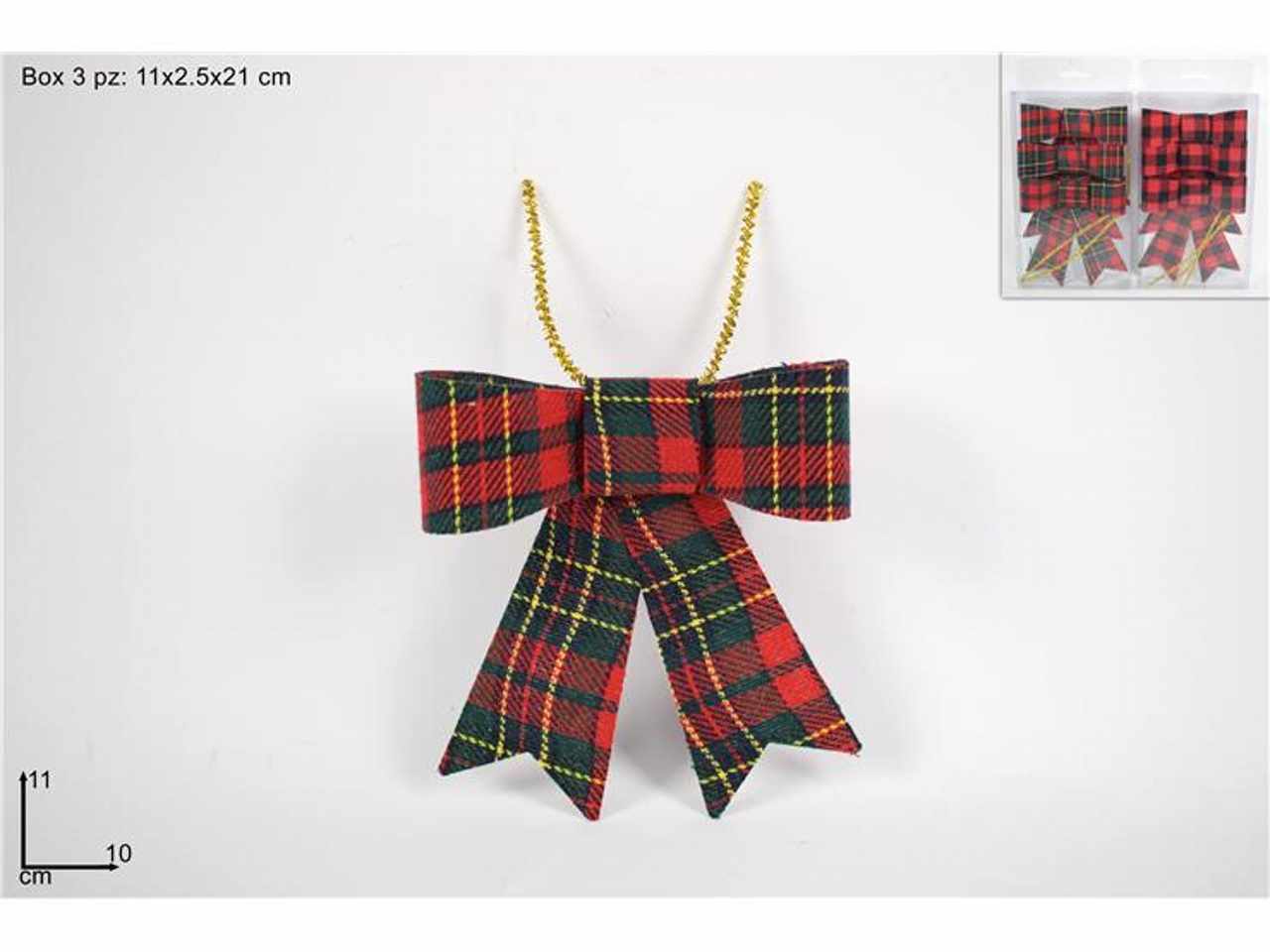 FIOCCHI SCOZZESI 11X10CM 3PZ CM002983