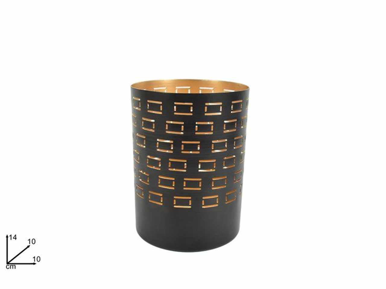 PORTACANDELA 10X14 ACCIAIO ORO GI010201
