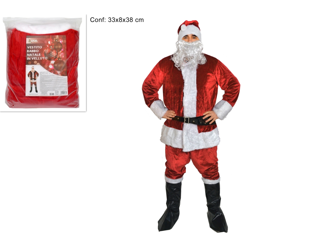 VESTITO BABBO NATALE VELLUTO XNA1802332
