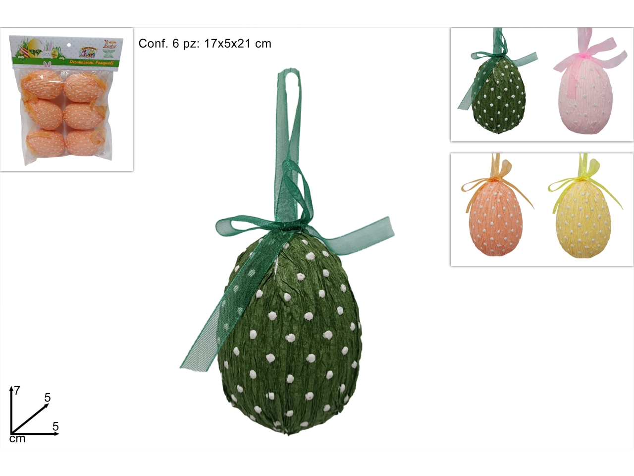 APPENDINI UOVO 6PZ 4 COLORI XPA23003551 APPENDINI UOVO 6PZ 4 COLORI XPA23003551
