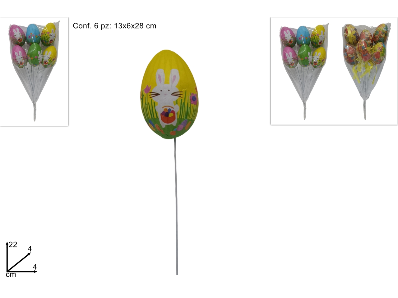 SPILLONI UOVA 6PZ 2ASS XPA23001251