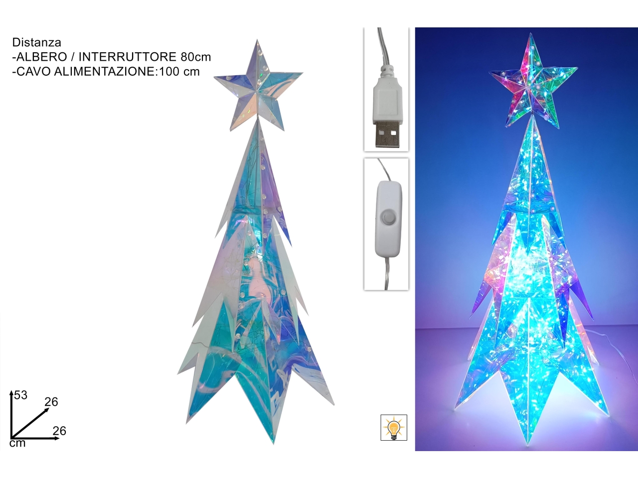 ALBERO C/200LED 53CM XNA23047401