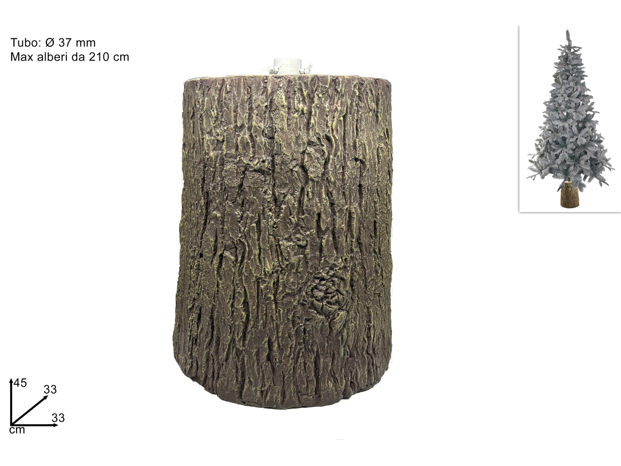 BASE PER ALBERO TRONCO33X45CM NATURALE XNA21011313