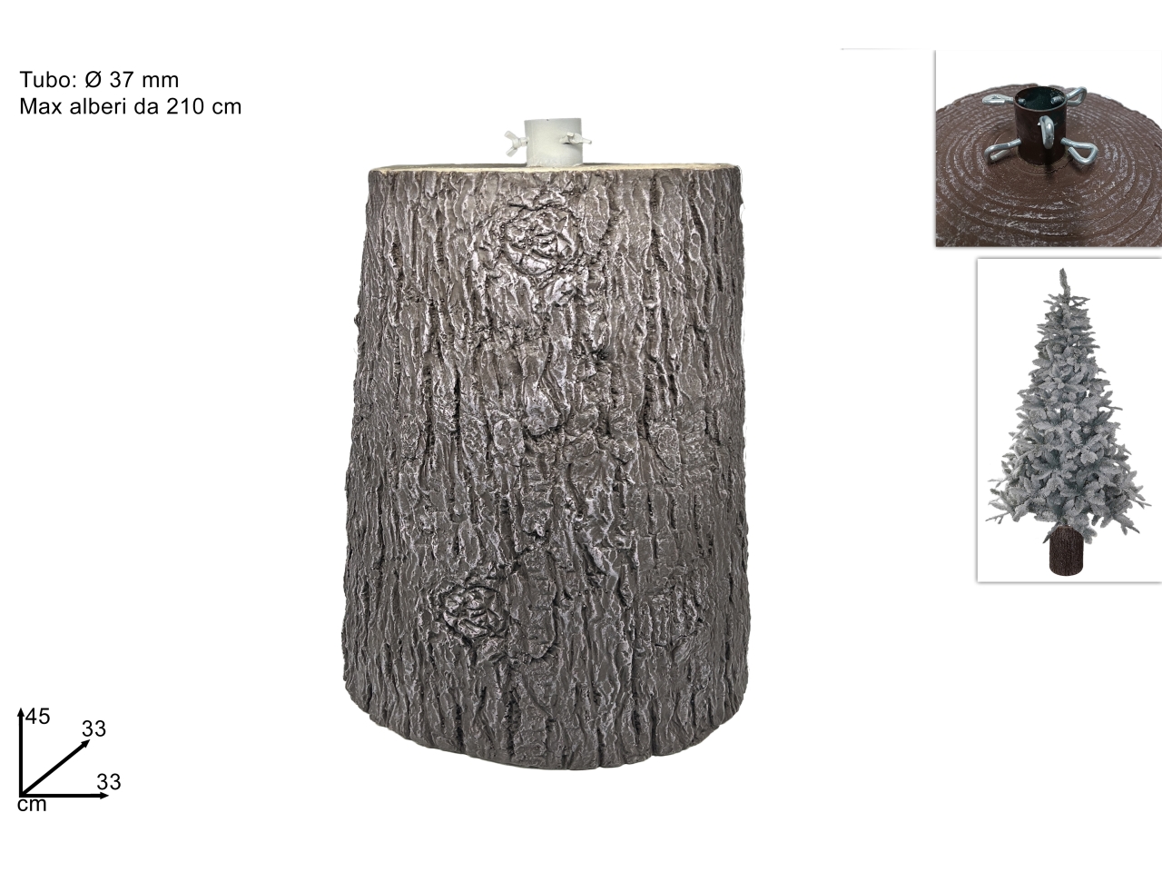 BASE ALBERO TRONCO VETRORESINA 33X45