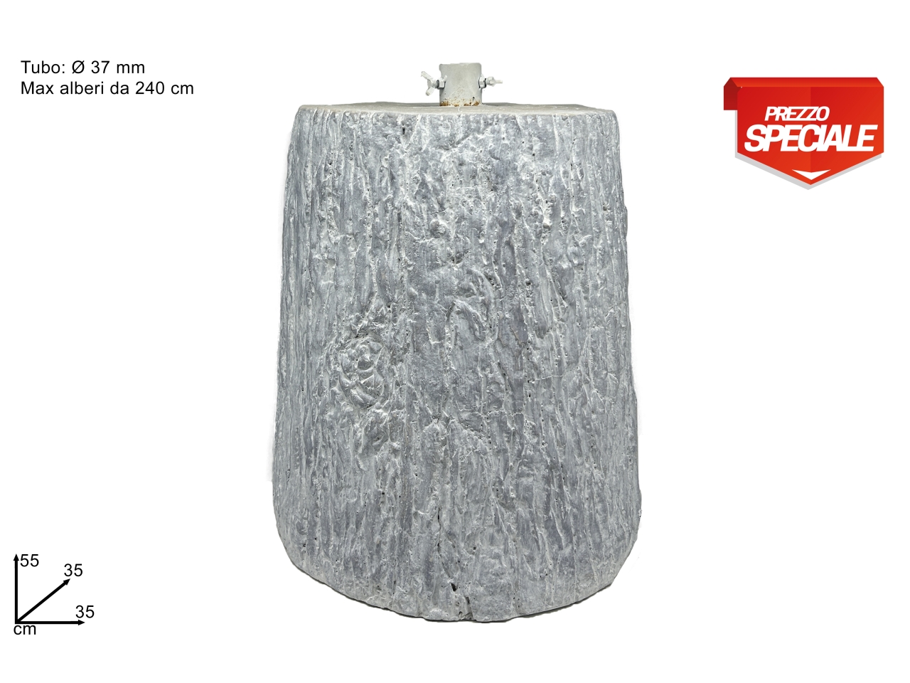 BASE ALBERO TRONCO VETRORESINA 35X55