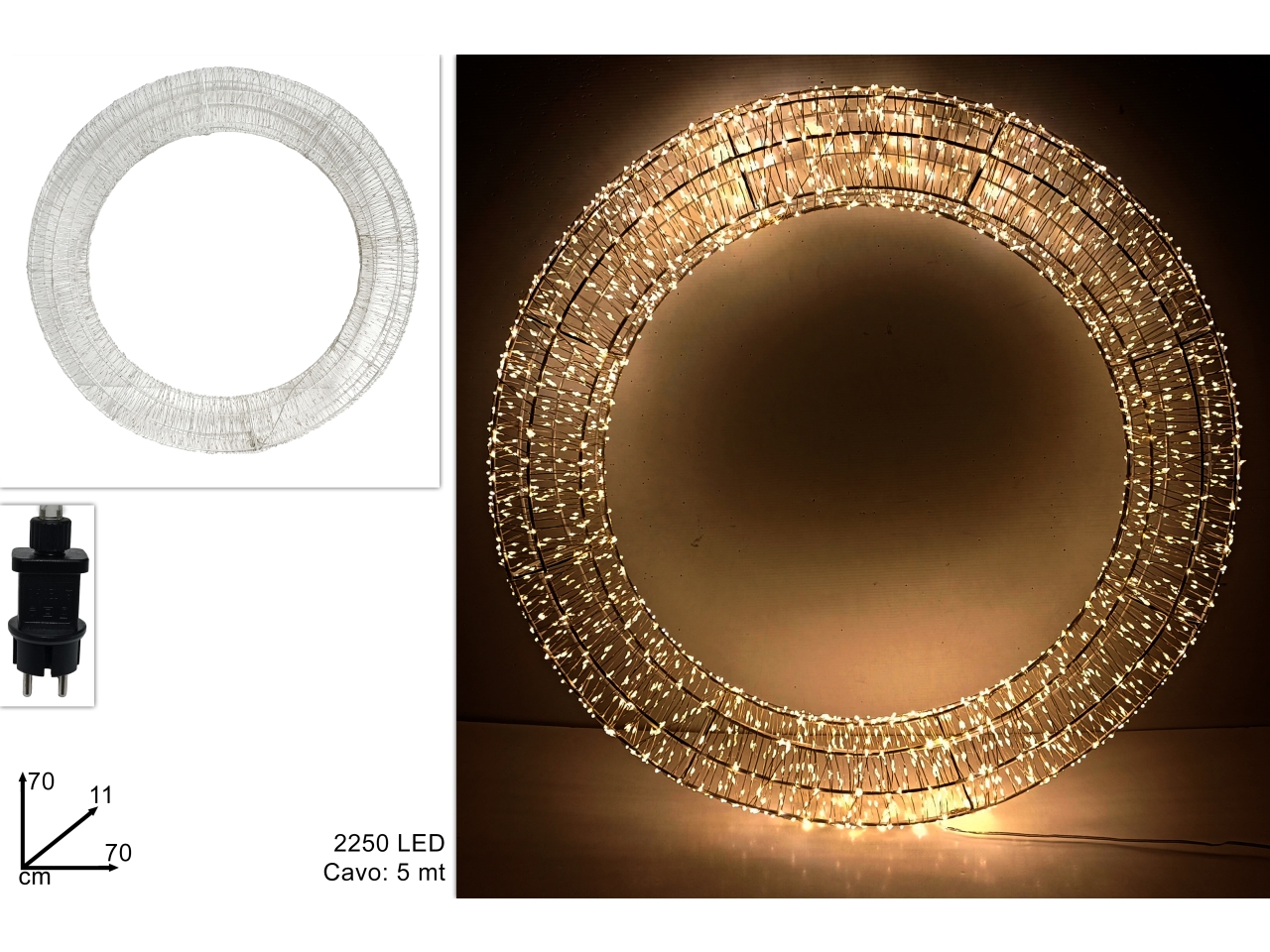 CERCHIO 2250LED 70CM B.CALDO XNA23021121