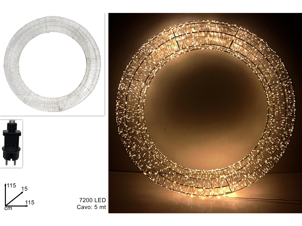CERCHIO 7200LED 115CM B.CALDO XNA23021161
