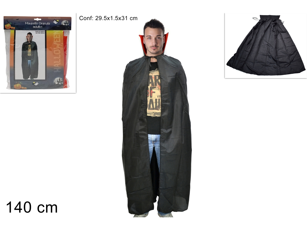 MANTELLO DRACULA ADULTO 140CM XHW17000241