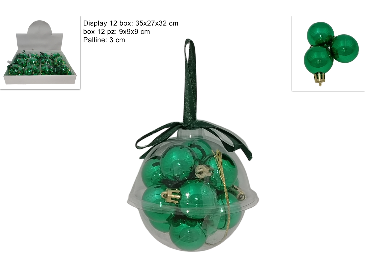 PALLA 3CM VERDE 12PZ XNA23021791