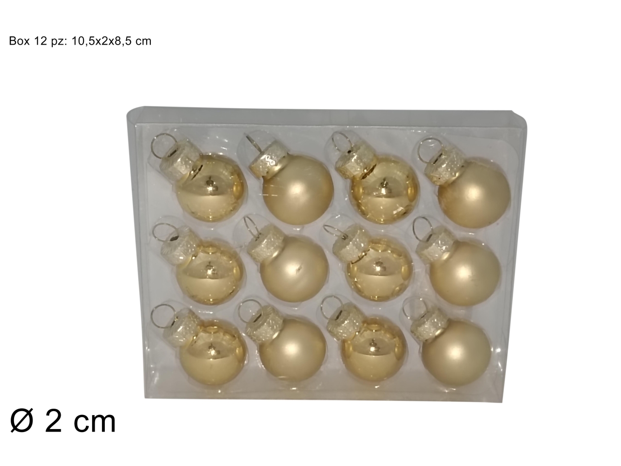 PALLA VETRO 2CM ORO 12PZ XNA23069101