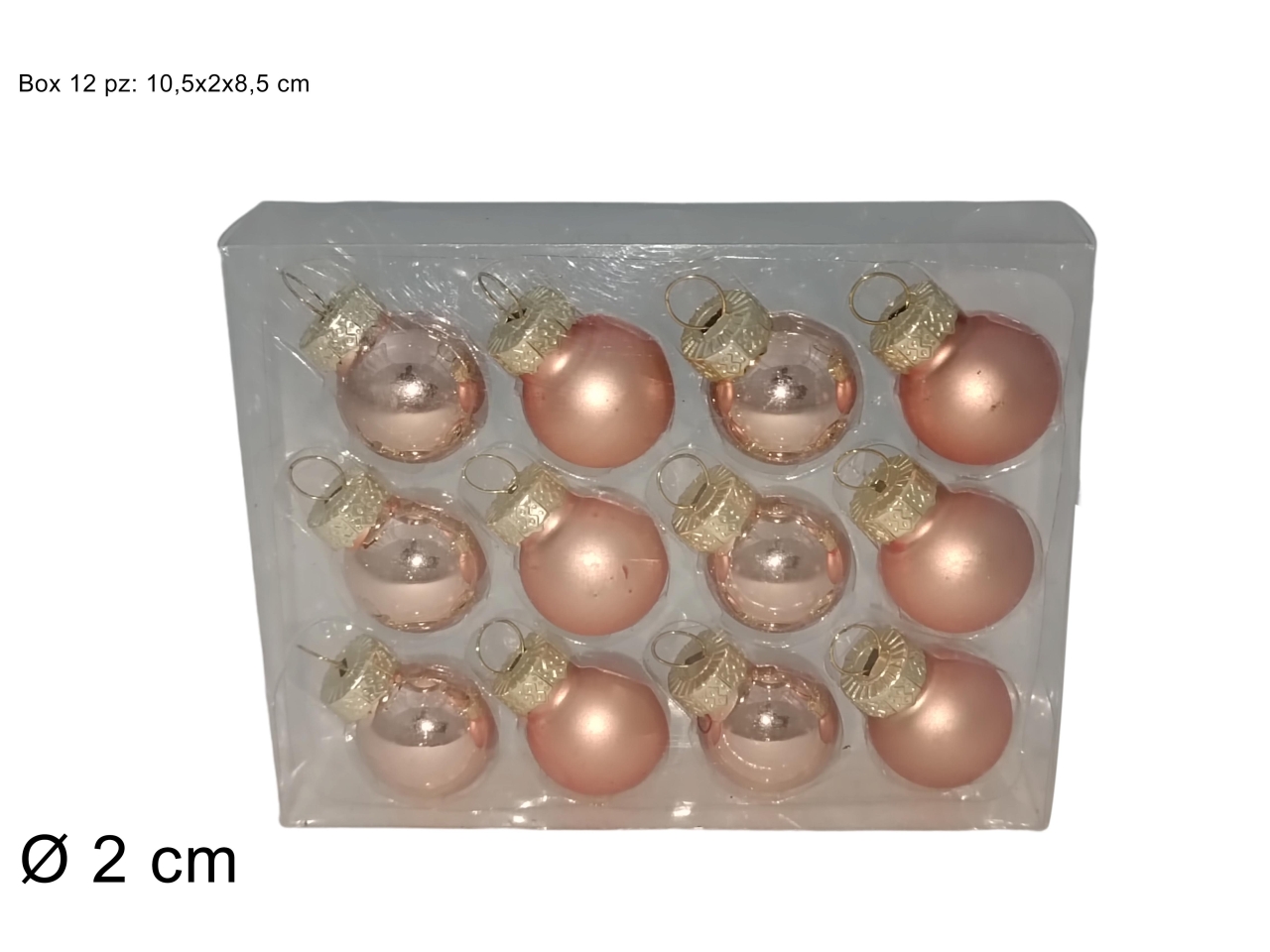 PALLA VETRO 2CM ROSA 12PZ XNA23069131