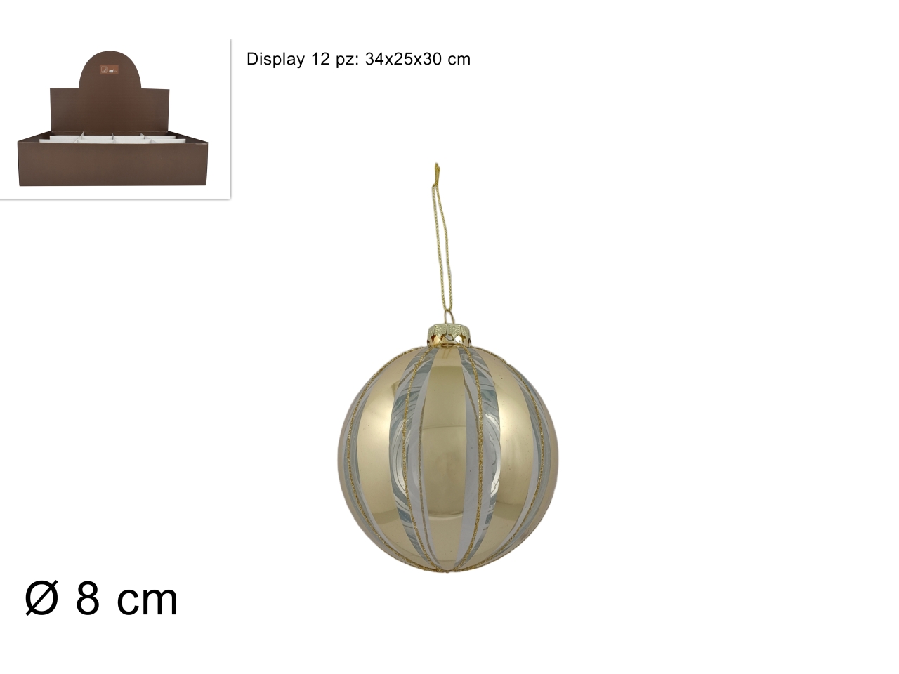 PALLA VETRO 8CM TRASP. XNA23067121