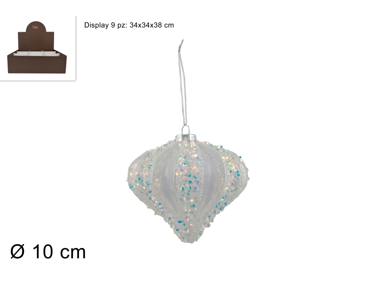 PALLA VETRO GOCCIA 10CM XNA23031841