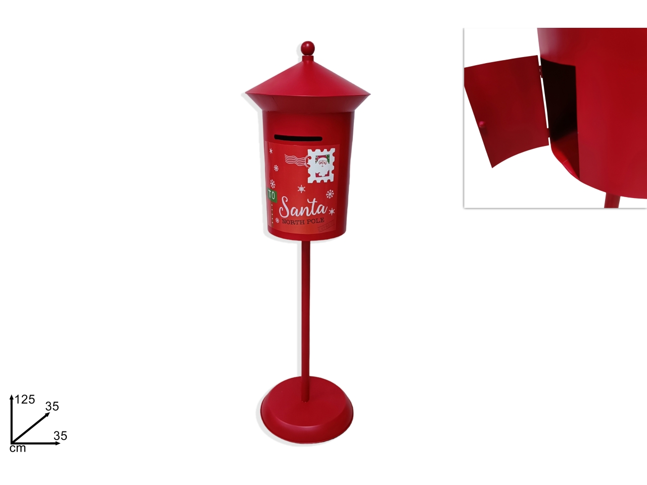 CASSETTA POSTALE METALLO H.125CM ROSSA XNA23059531