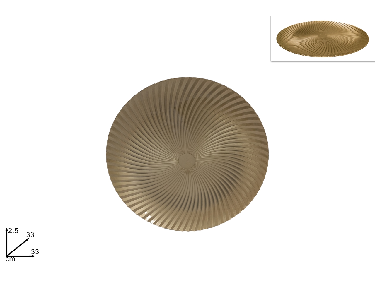 SOTTOPIATTO 33CM ONDULATO ORO XNA22025111