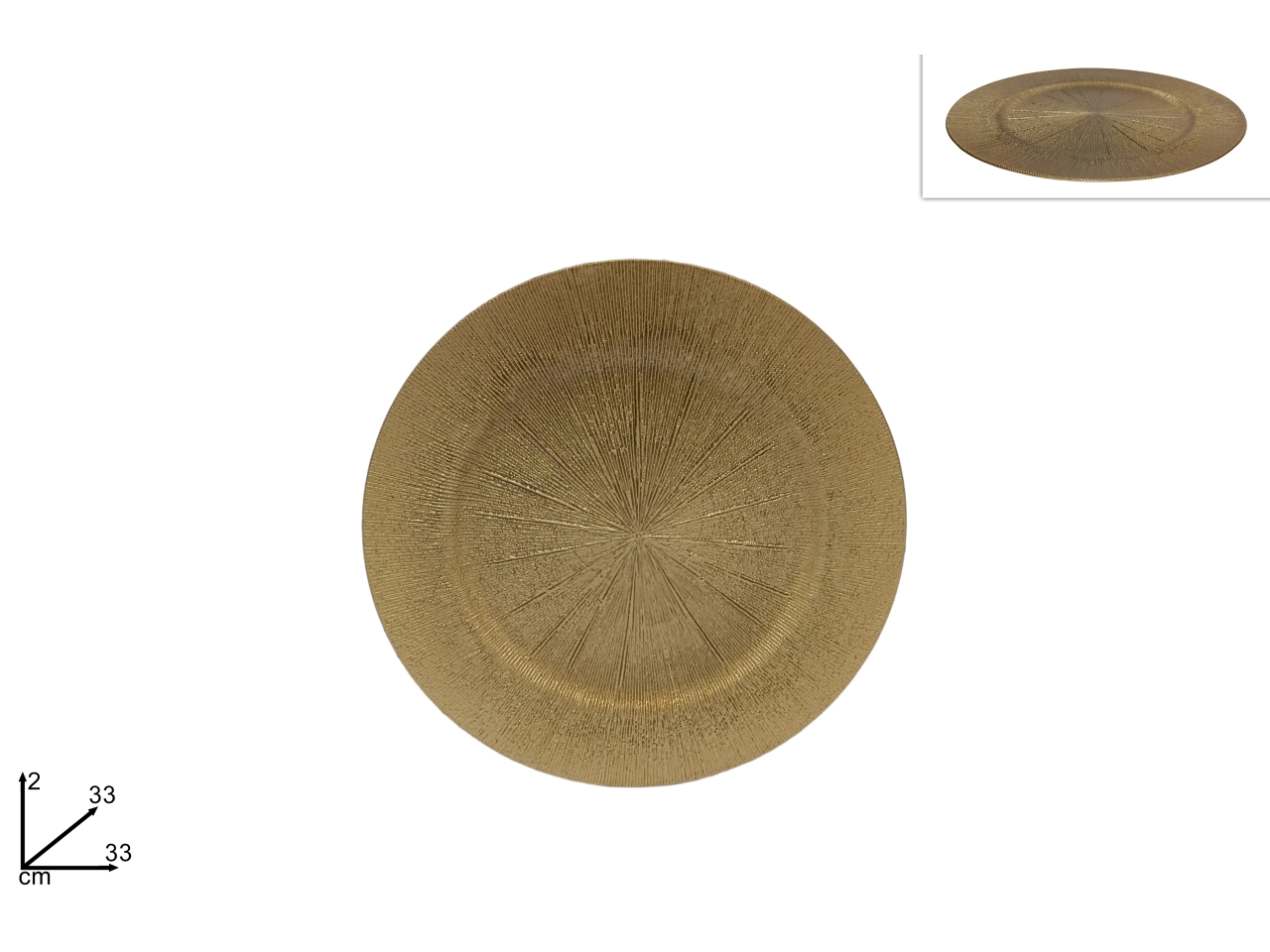 SOTTOPIATTO 33CM RIGATO ORO XNA22024961