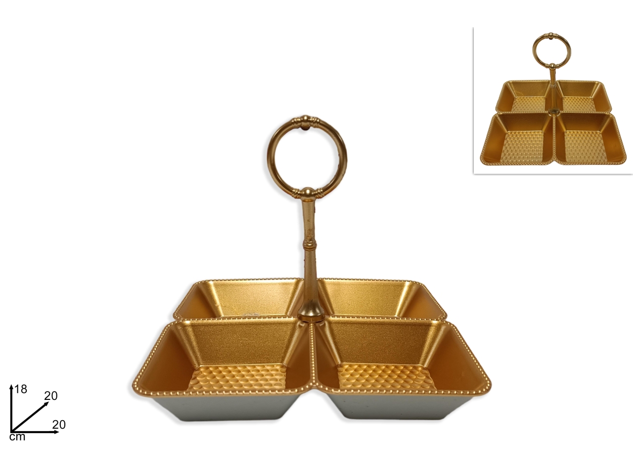 VASSOIO C/4 POSTI ORO XNA23025921