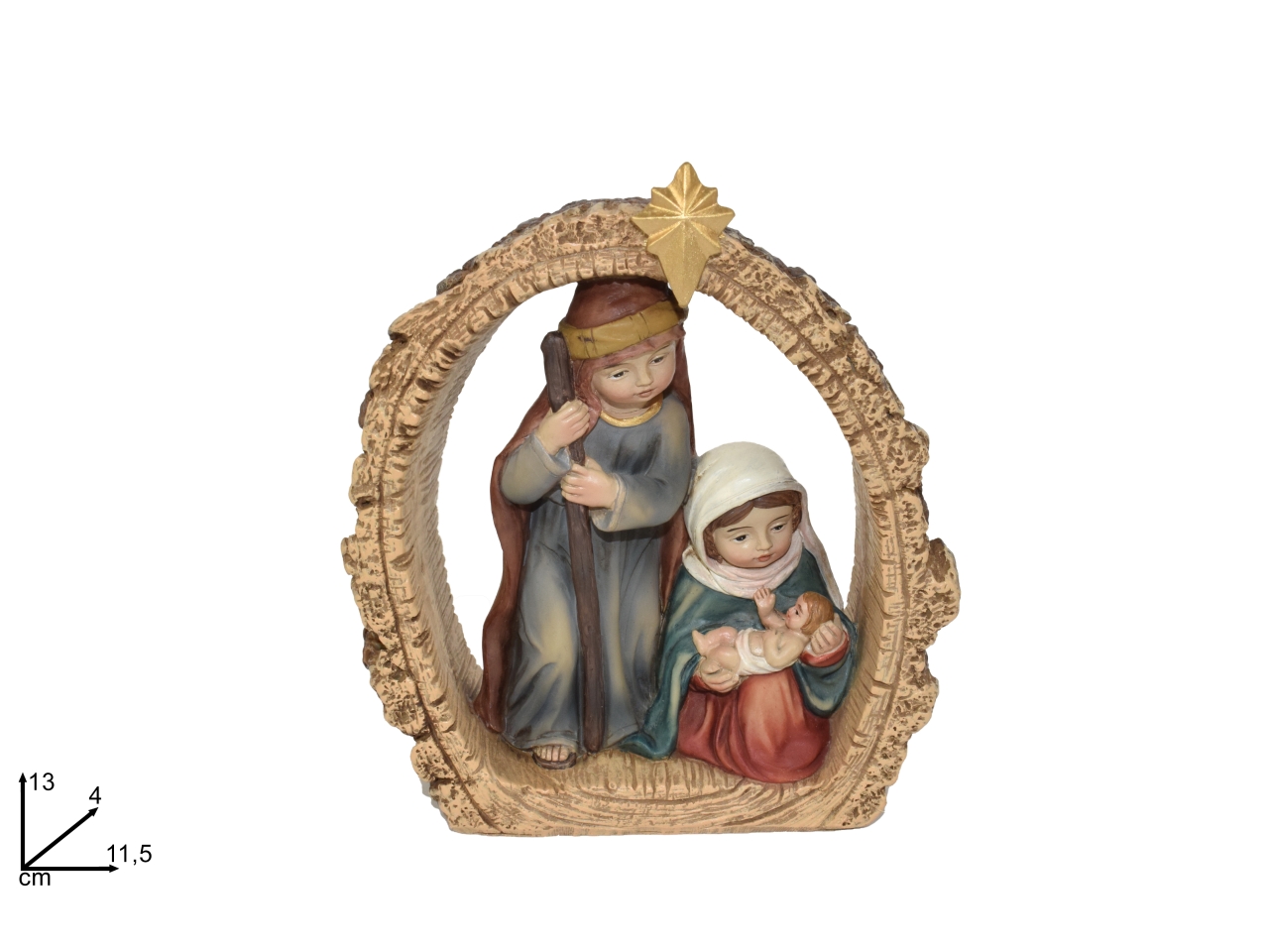 NATIVITA’ BIMBI CON CAPANNA TRONCO