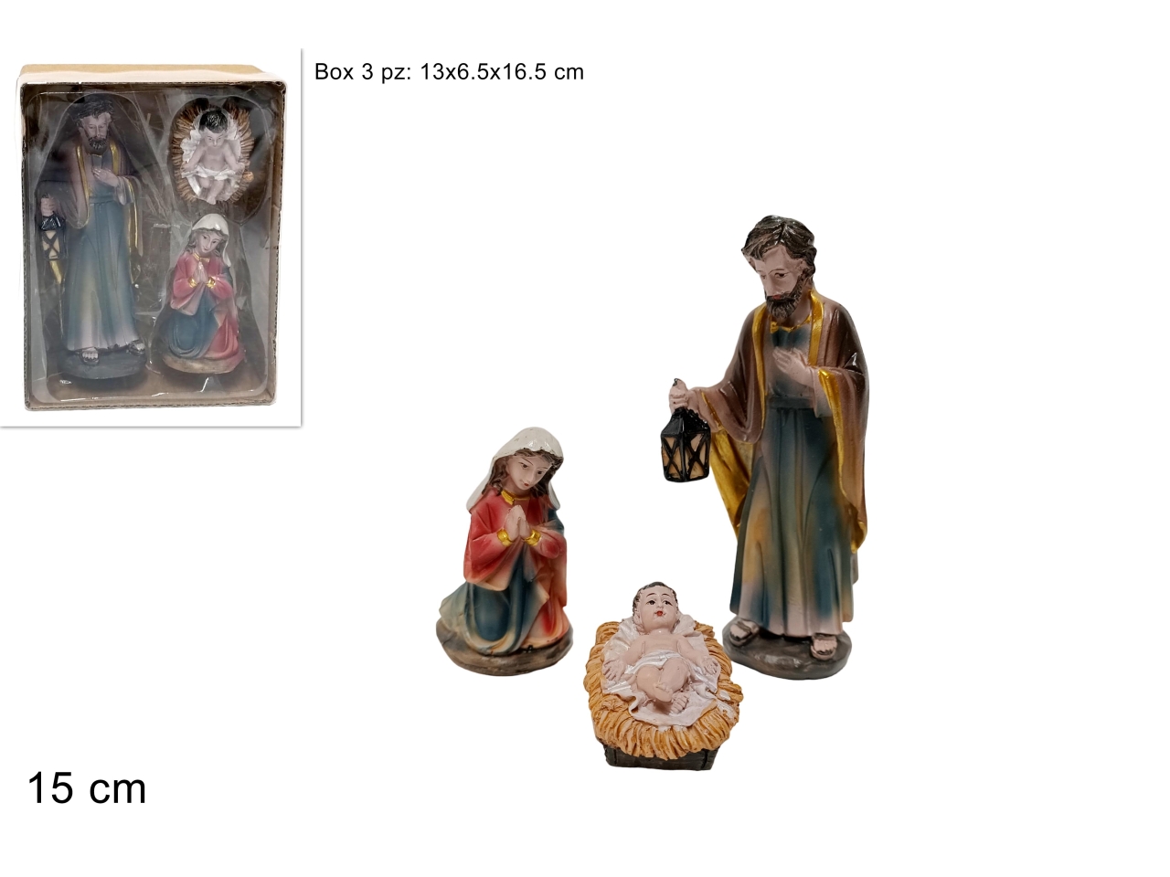 NATIVITA’ 15CM SET DA 3 SOGGETTI