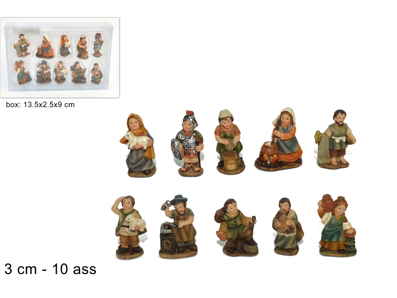 PASTORI 3CM IN 10 ASSORTIMENTI