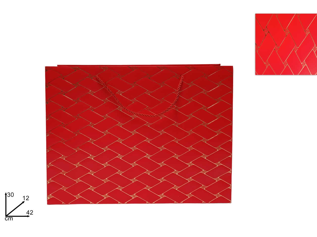 BUSTA NAT.42X30X12 EFF.TRAPUNTA ROSSO/ORO BUSTA NAT.42X30X12 EFF.TRAPUNTA ROSSO/ORO