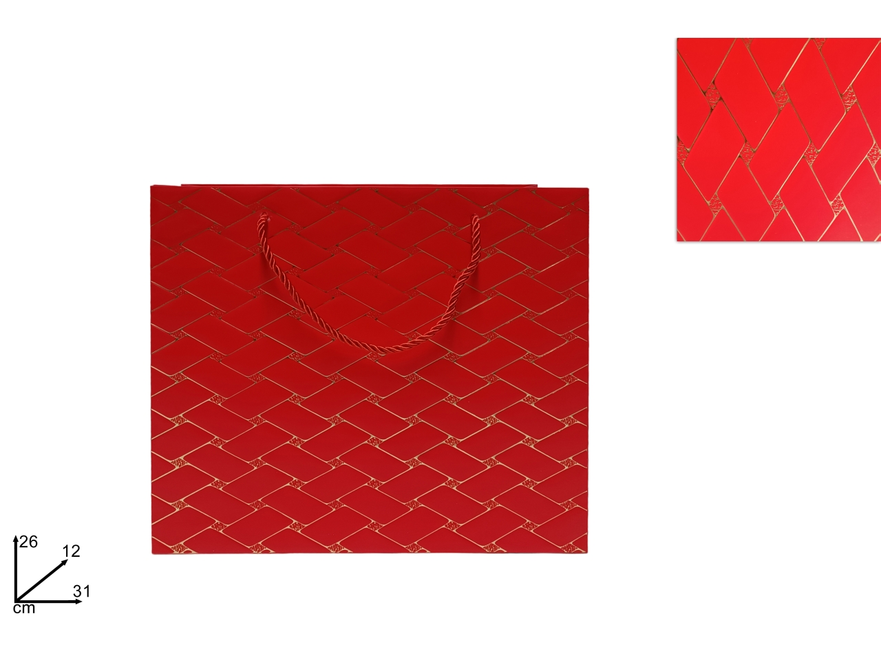 BUSTA NAT.31X26X12 EFF.TRAPUNTA ROSSO/ORO BUSTA NAT.31X26X12 EFF.TRAPUNTA ROSSO/ORO