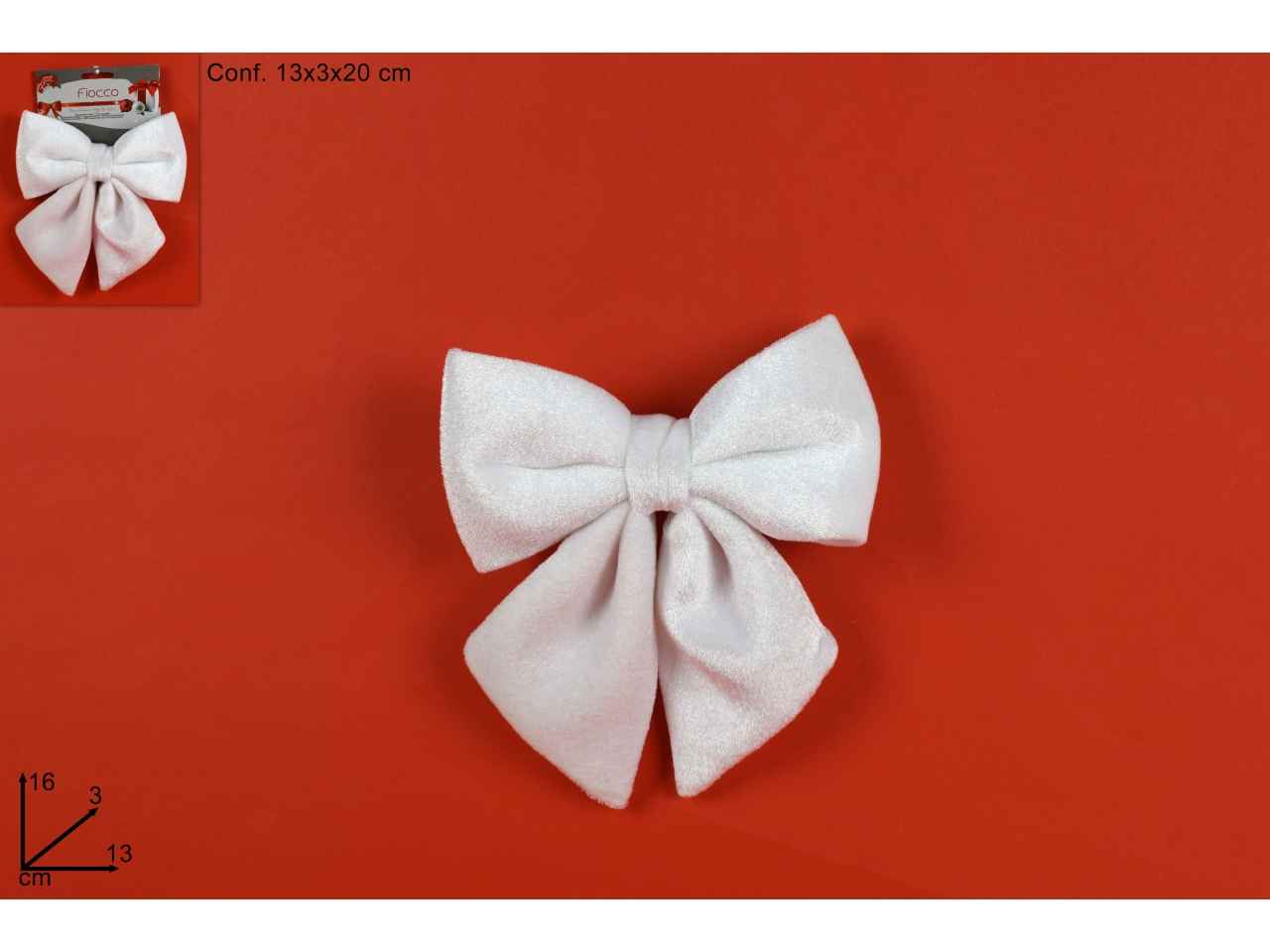 FIOCCO VELLUTO 13CM BIANCO