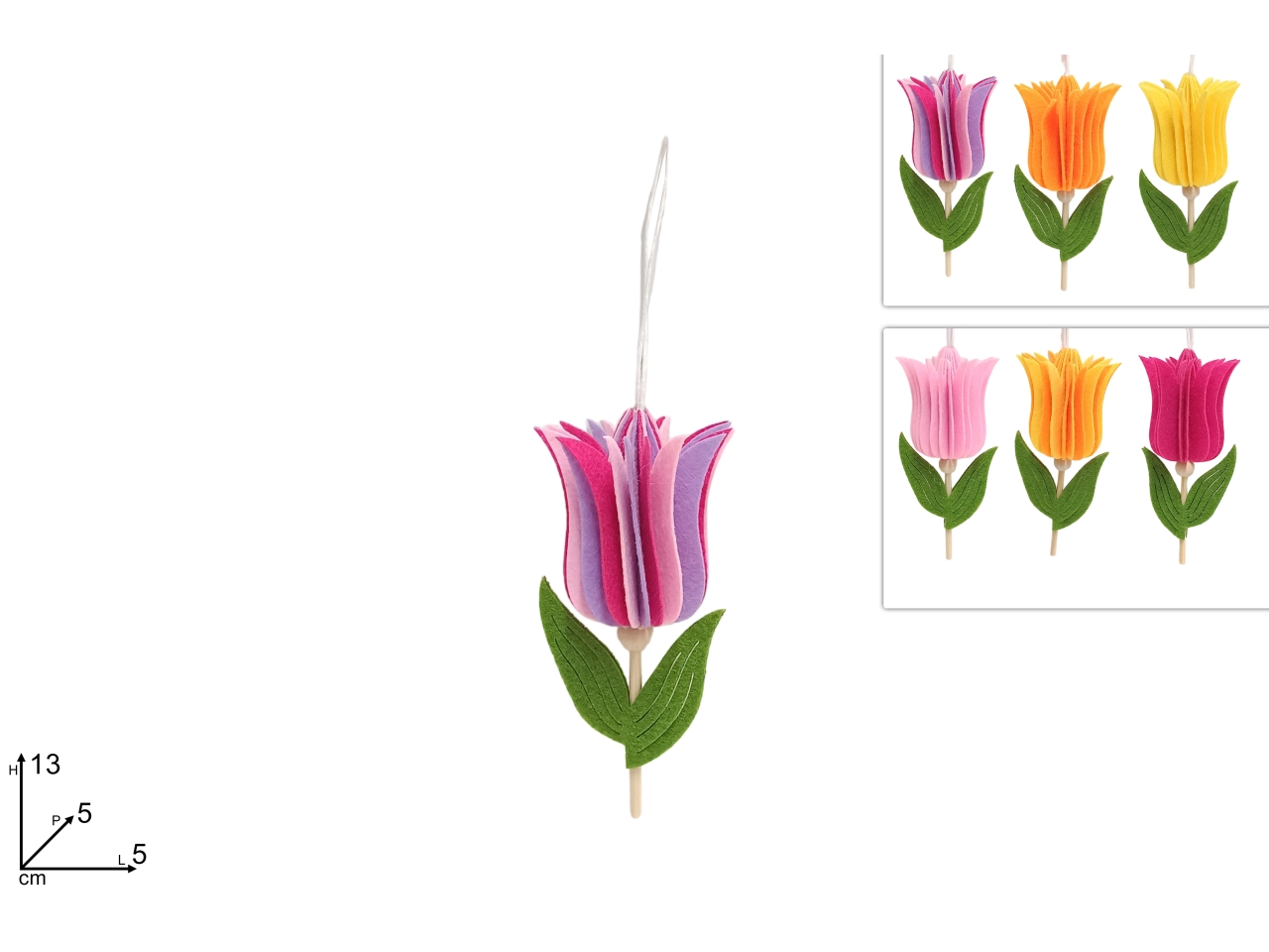 APP.FELTRO FIORE 13CM 6 ASS XPA24002761