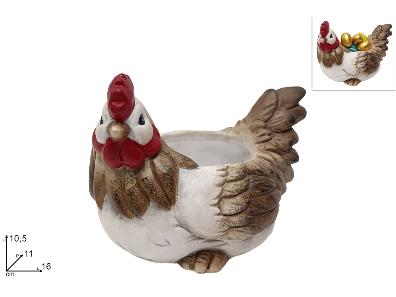 GALLINA 10,5CM PORTA UOVO XPA24004421