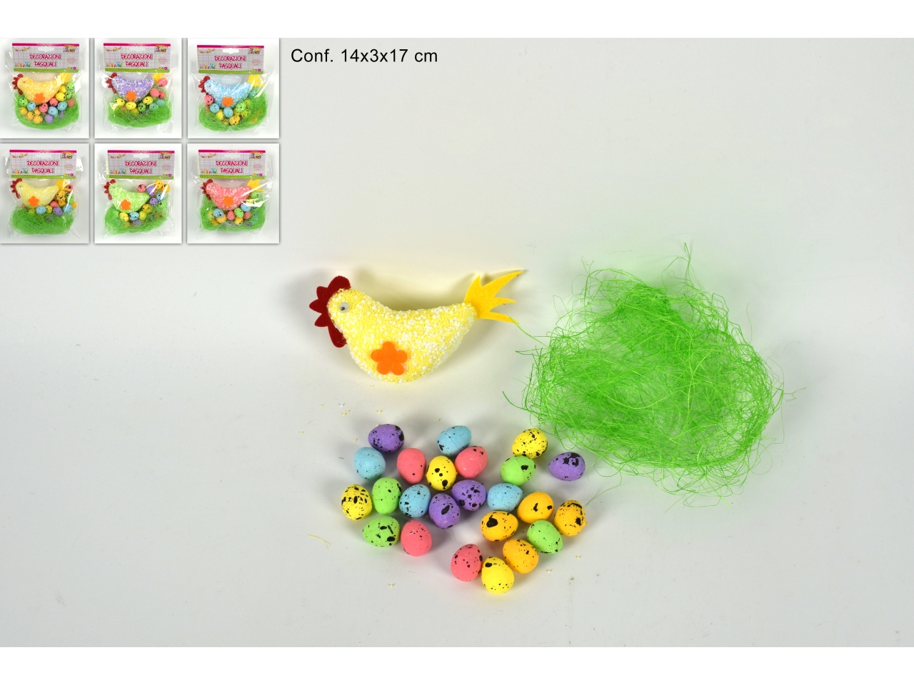 GALLINA 14X3X17CM C/OVETTI XPA17000741