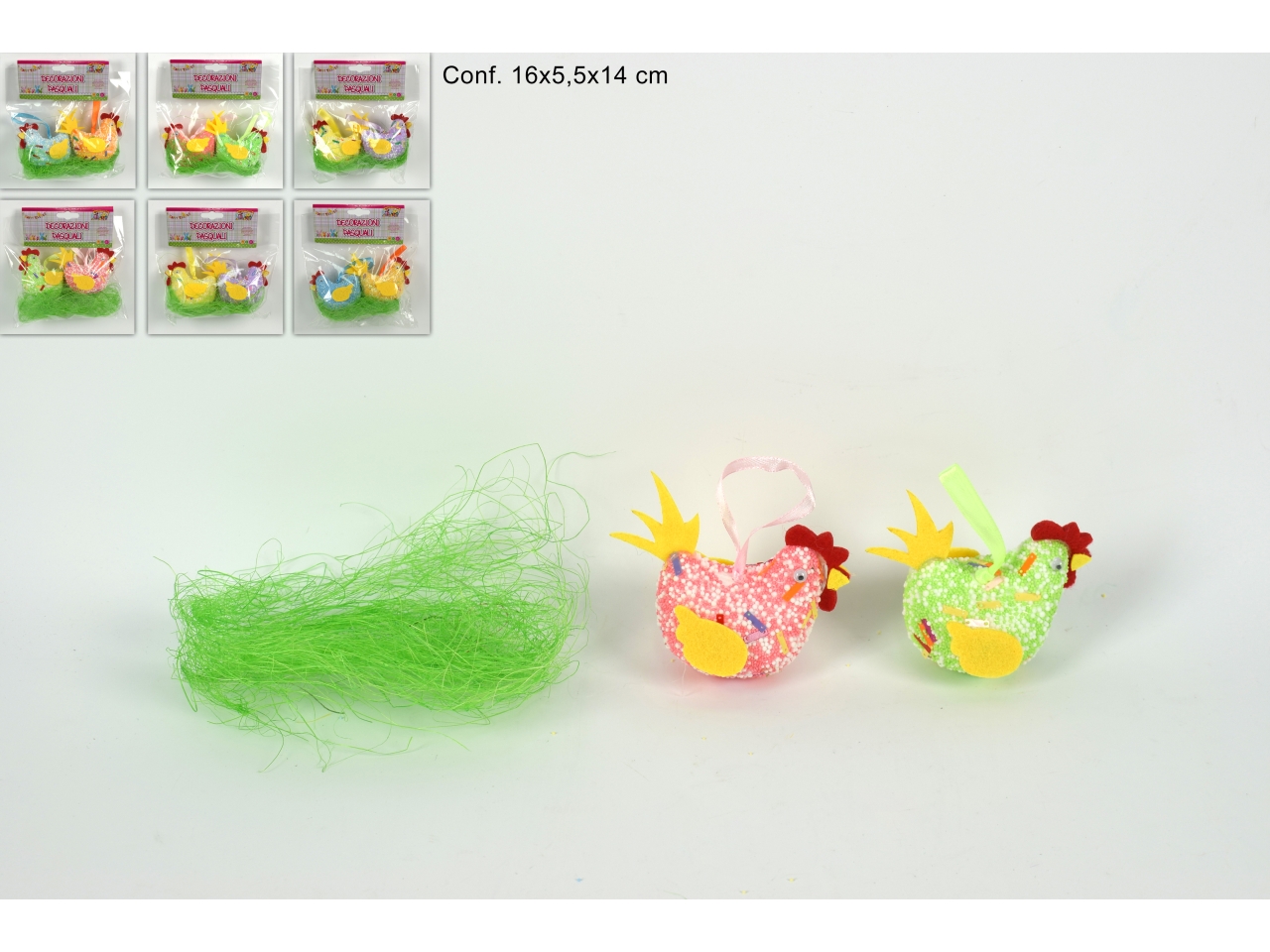 GALLINE CON RAFFIA ASS XPA17000751