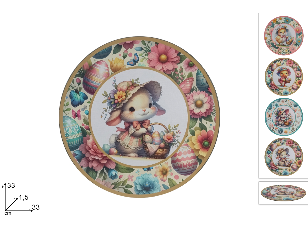 SOTTOPIATTO 33CM PASQ.ASS XPA24002201 SOTTOPIATTO 33CM PASQ.ASS XPA24002201