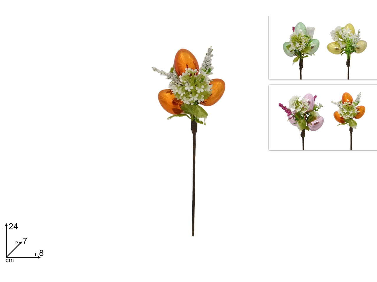 SPILLONE 24CM 3UOVA C/FIORI XPA24008071