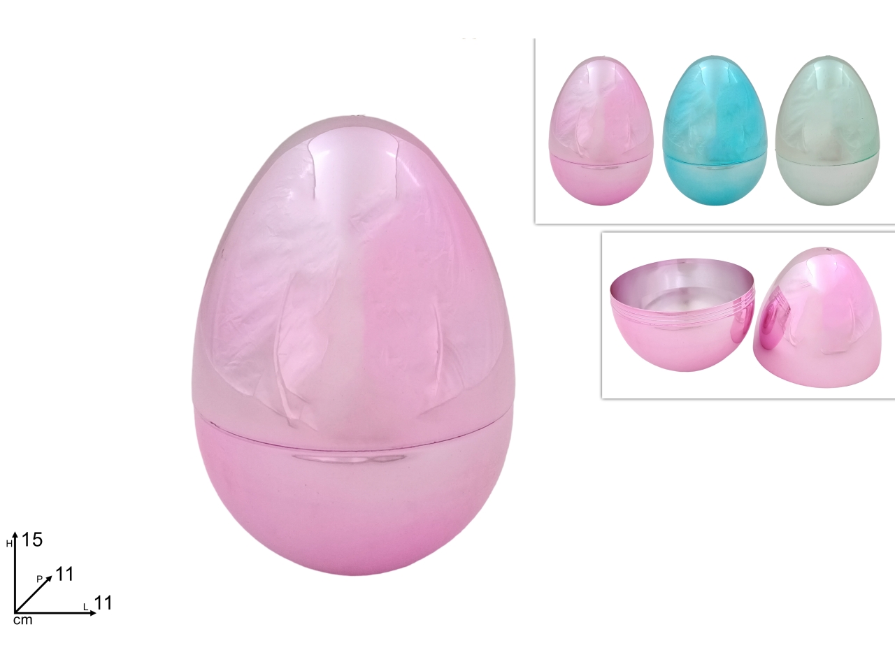 UOVA PLASTICA 15CM ASS XPA24008571