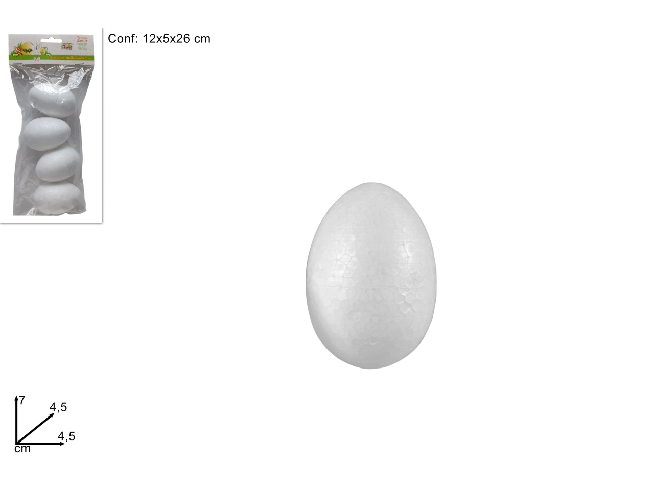UOVA POLISTIROLO 7 CM 4PZ XPA11000141