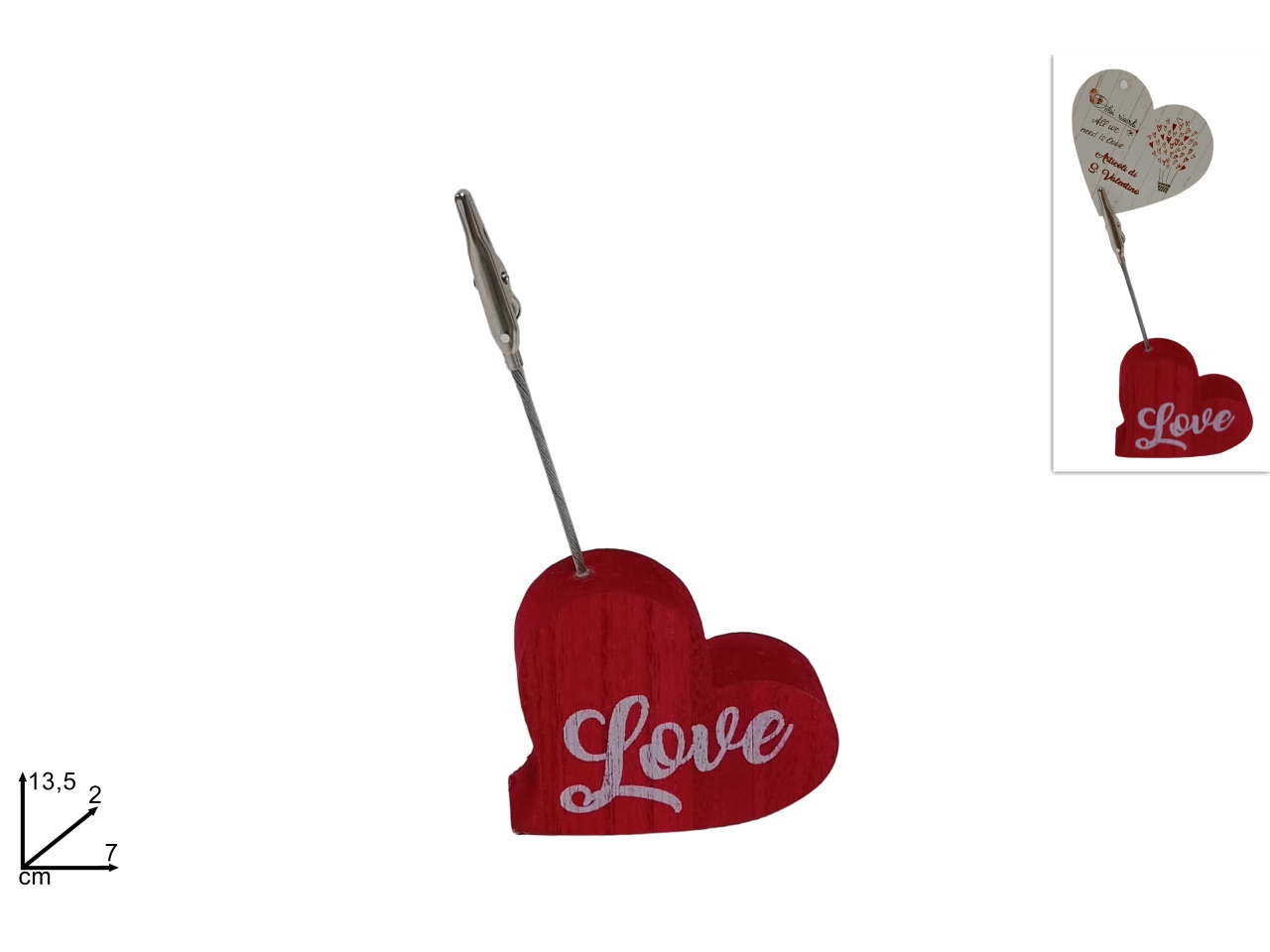 PORTABIGLIETTINO CUORE LEGNO