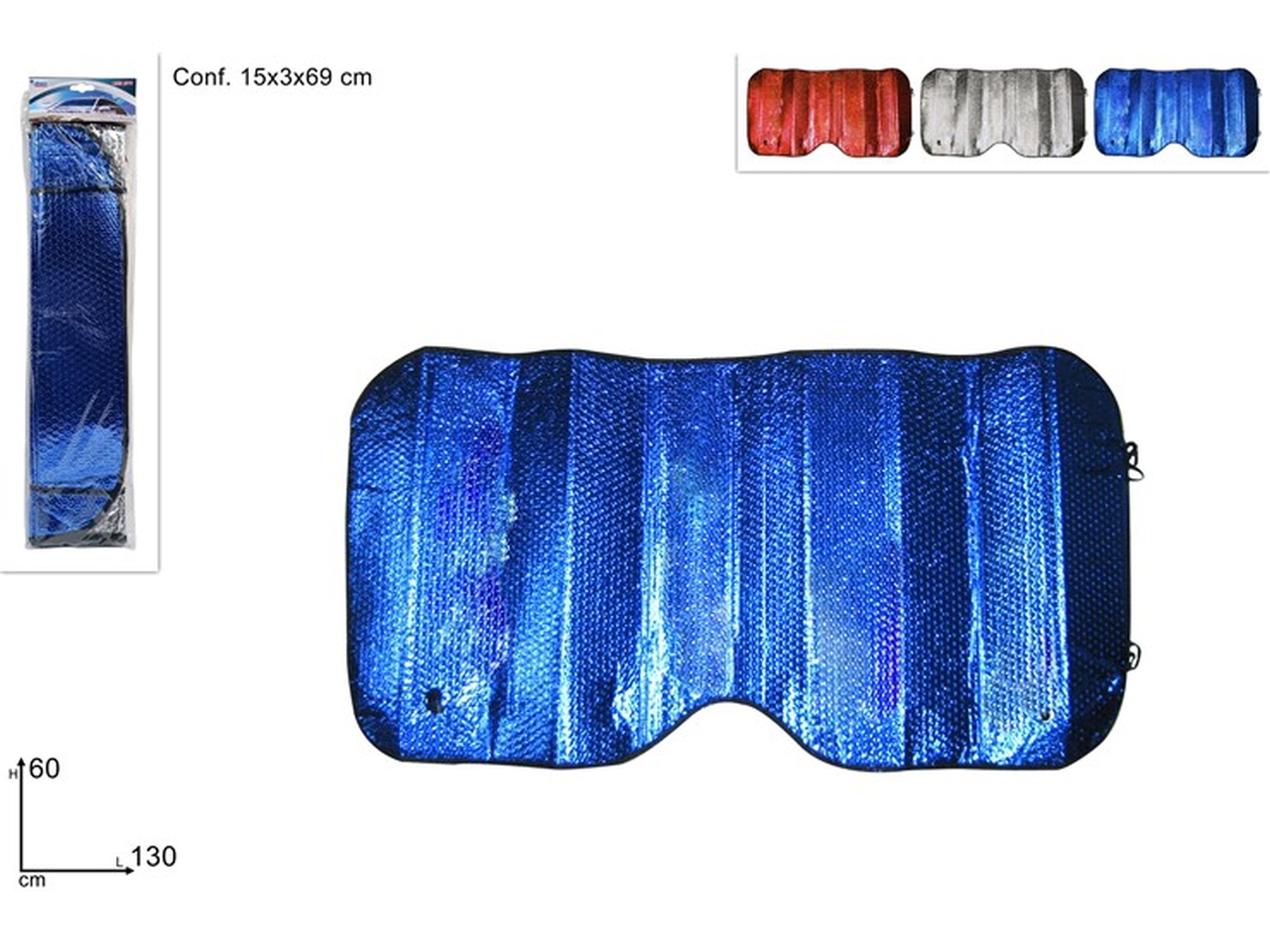 PARASOLE PER AUTO 60x130CM 3 ASS. DEV13005701