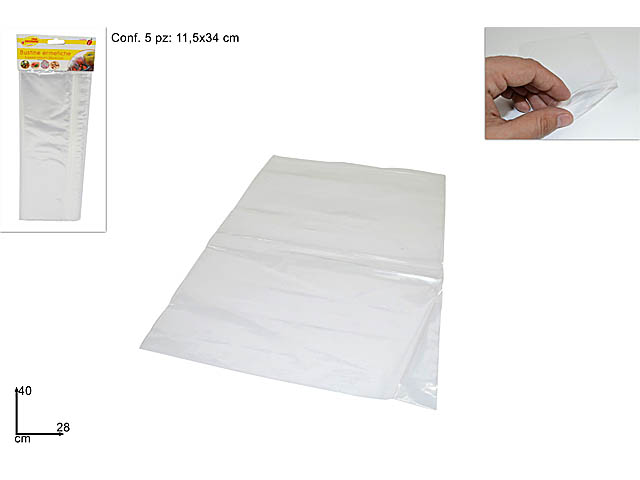 SACCHETTI ERMETICI 5pz 28x40cm MI008488