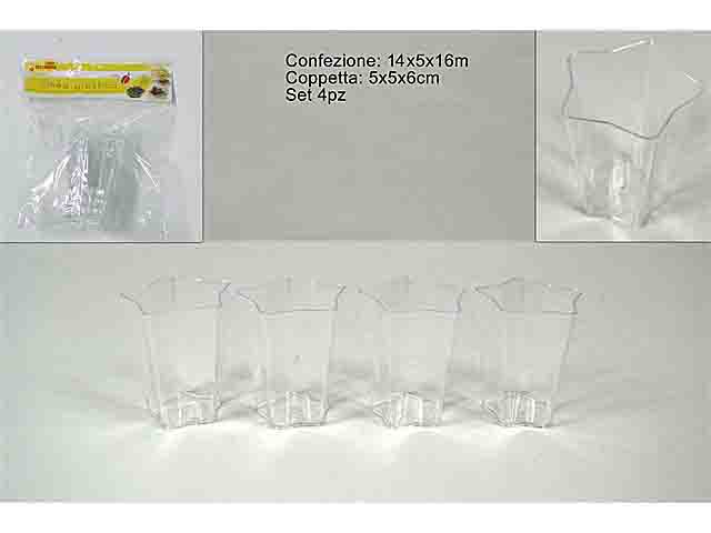 COPPETTA PLASTICA 4pz RO004966