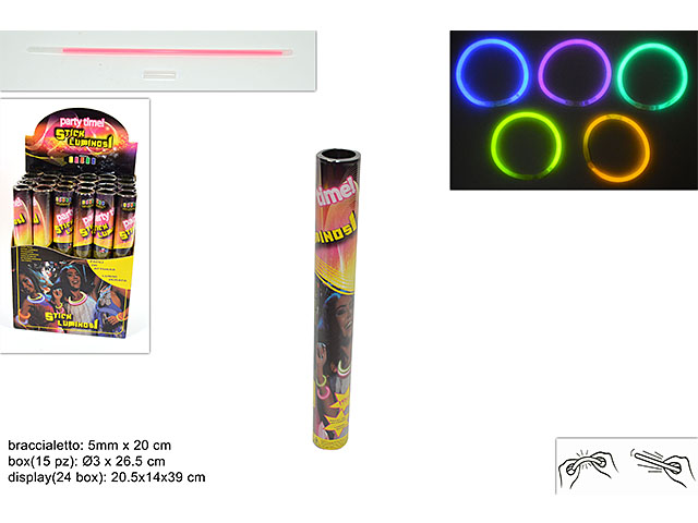 BRACCIALETTI LUMINOSI 15pz AL003963