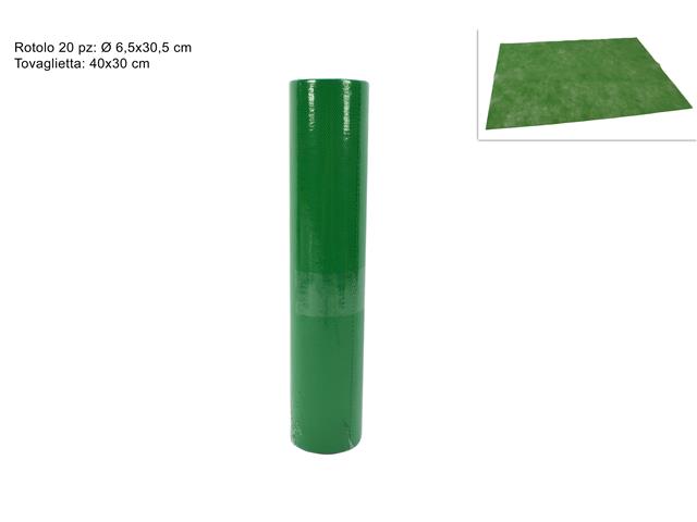 TOVAGLIETTE A STRAPPO TNT 20PZ 30x40cm VERDE F.