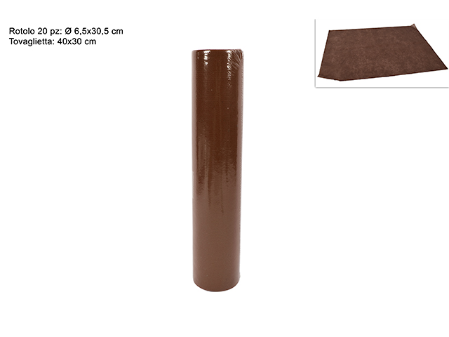 TOVAGLIETTE A STRAPPO TNT 20PZ 30x40cm MARRONE