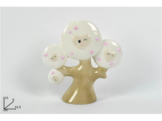 ALBERO C/CUORI SMILE ROSA 15cmCA007579A