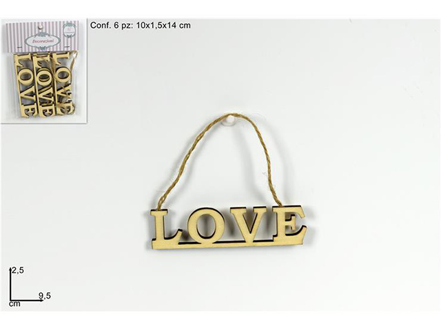 APP.LEGNO SCRITTA LOVE 6pz MO000527A