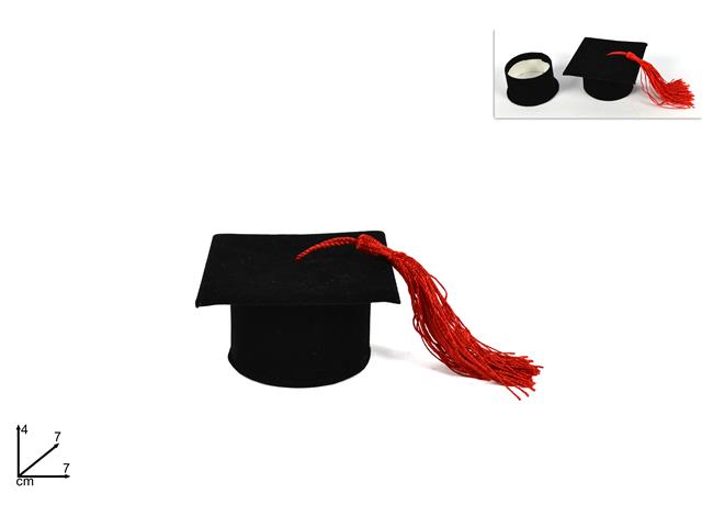 SCATOLA CAPPELLO LAUREA NERA O006631A