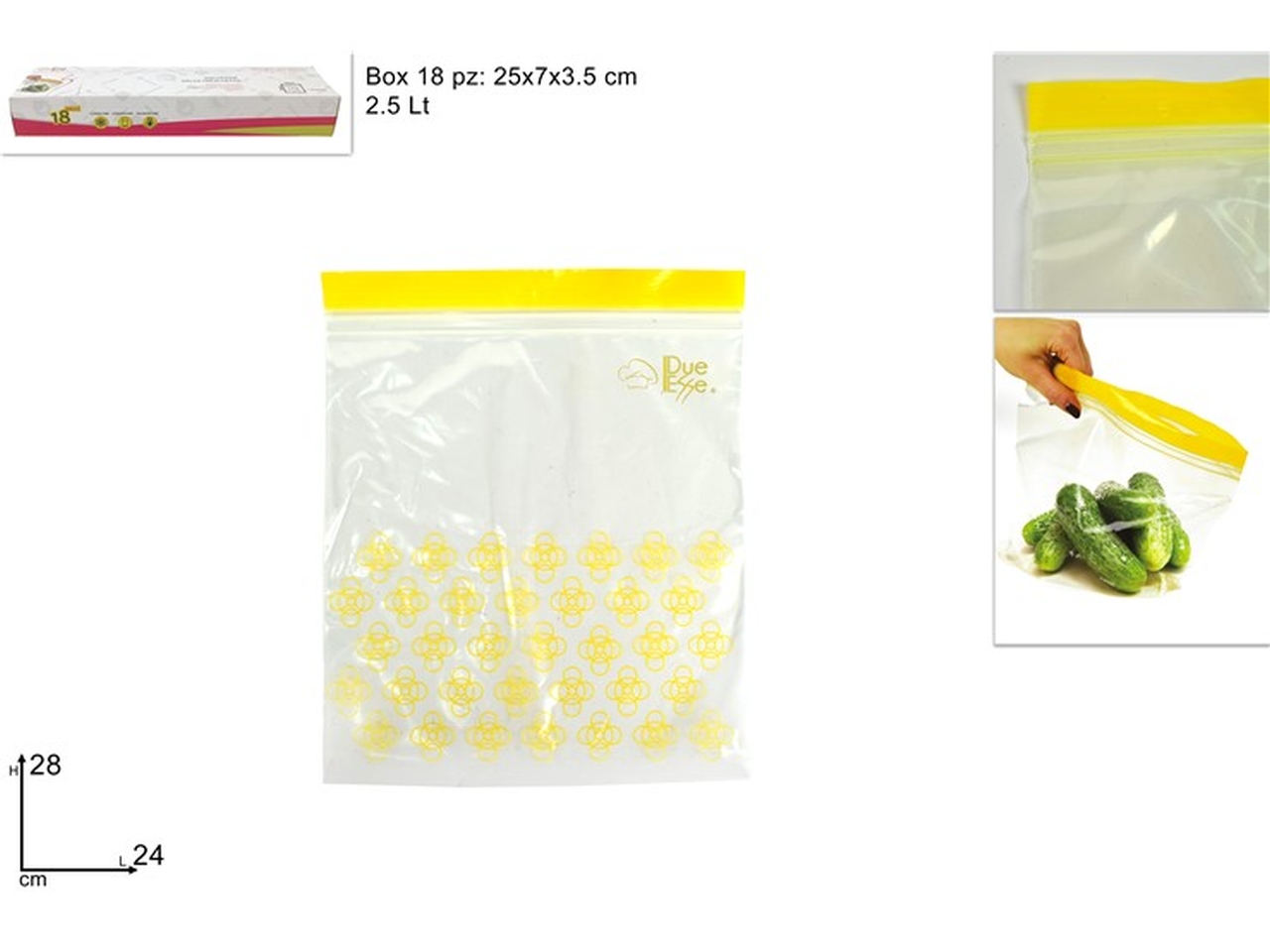 SACCHI IN PLASTICA  24x28cm 18pzMI013382