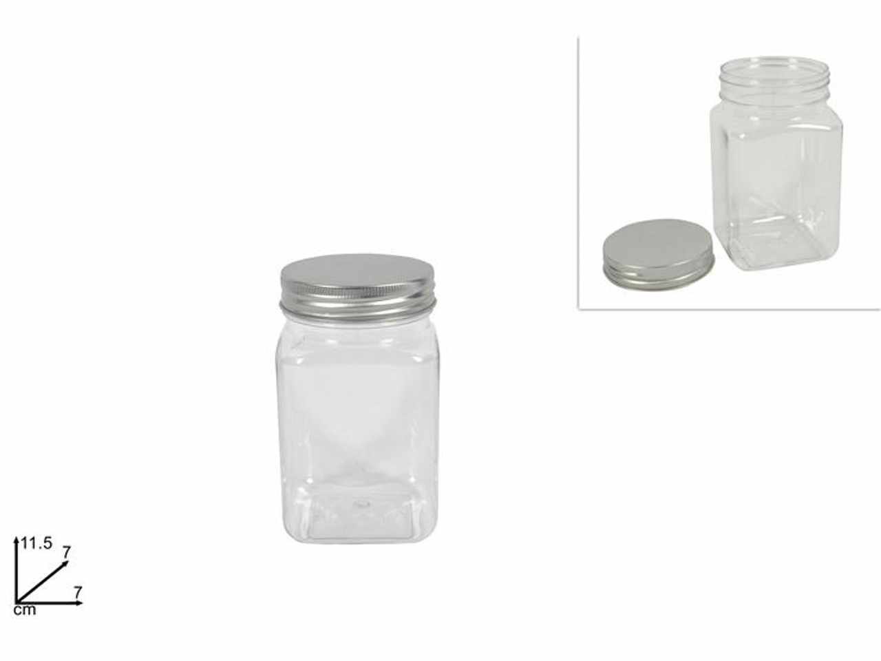 BARATTOLO PLASTICA 7x7x11,5cm  RO007509