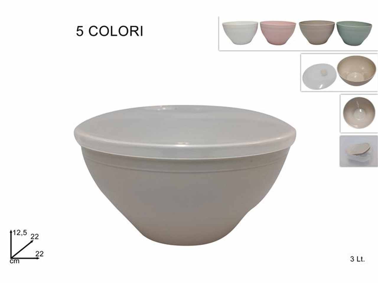 COPPA DA 3 LITRI CON COPERCHIO TRASPAR
