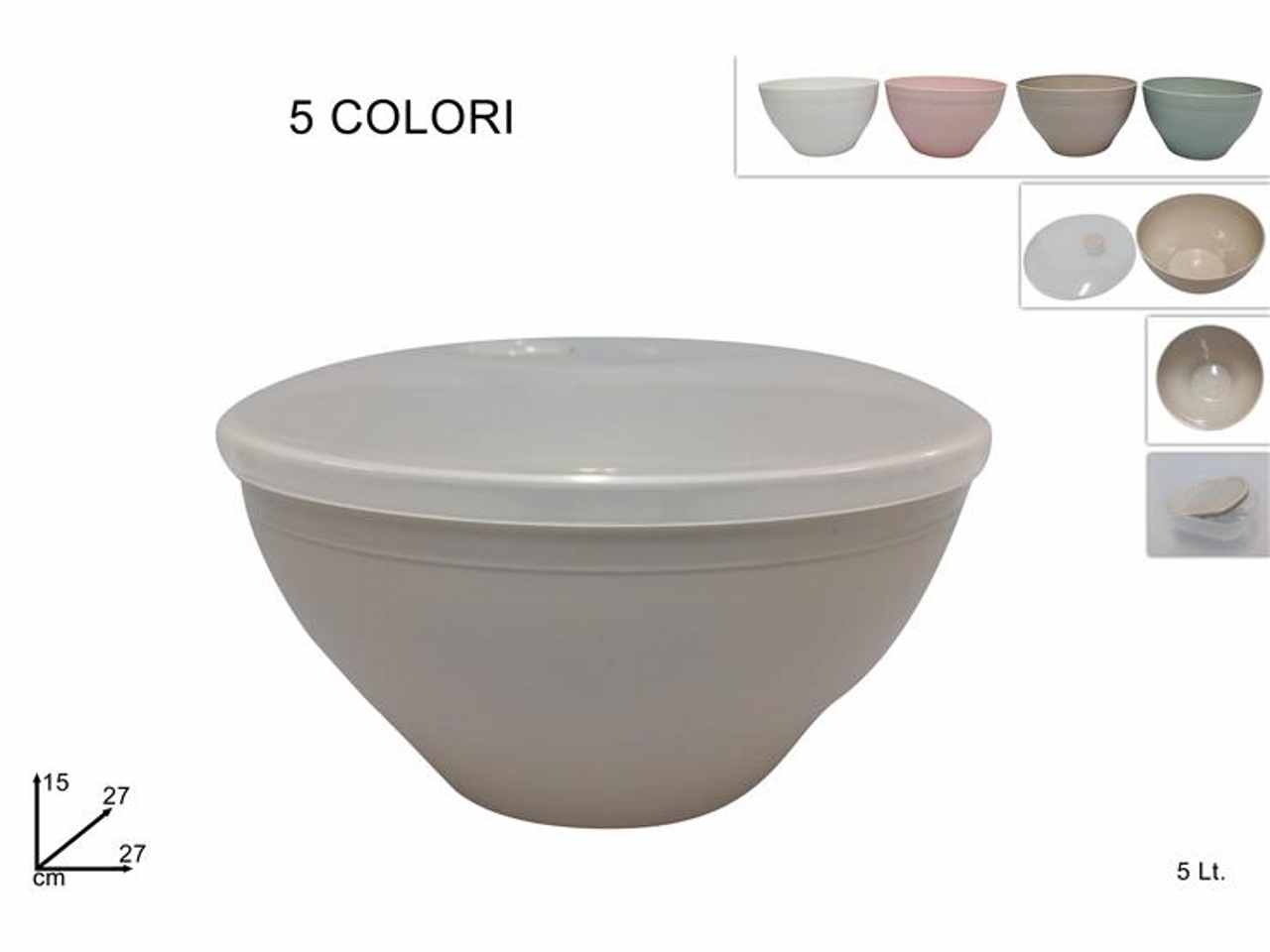 COPPA DA 5 LITRI CON COPERCHIO TRASPAR